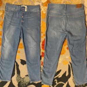 Madewell NWT Roadtripper button-fly ankle jeans